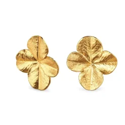 Flora Danica Firkløver Ear Clips Forgyldt