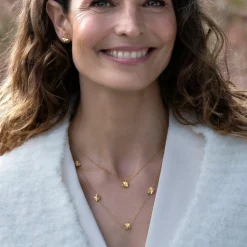 Flora Danica Firkløver Halskæde Med Fem Kløver