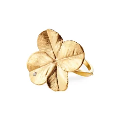 Flora Danica Firkløver Statement Ring - Sølv Forgyldt