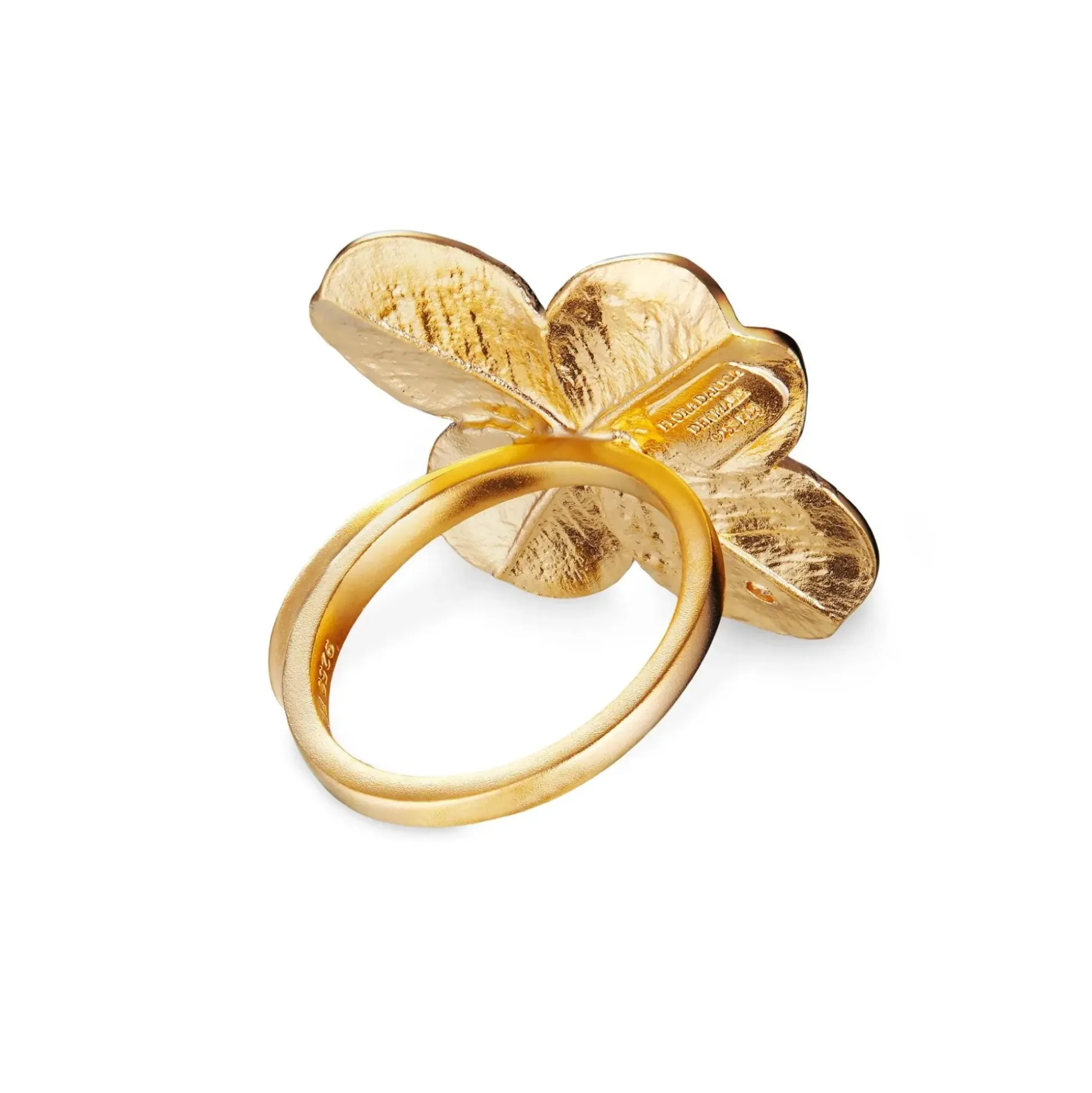 Flora Danica Firkløver Statement Ring - Sølv Forgyldt