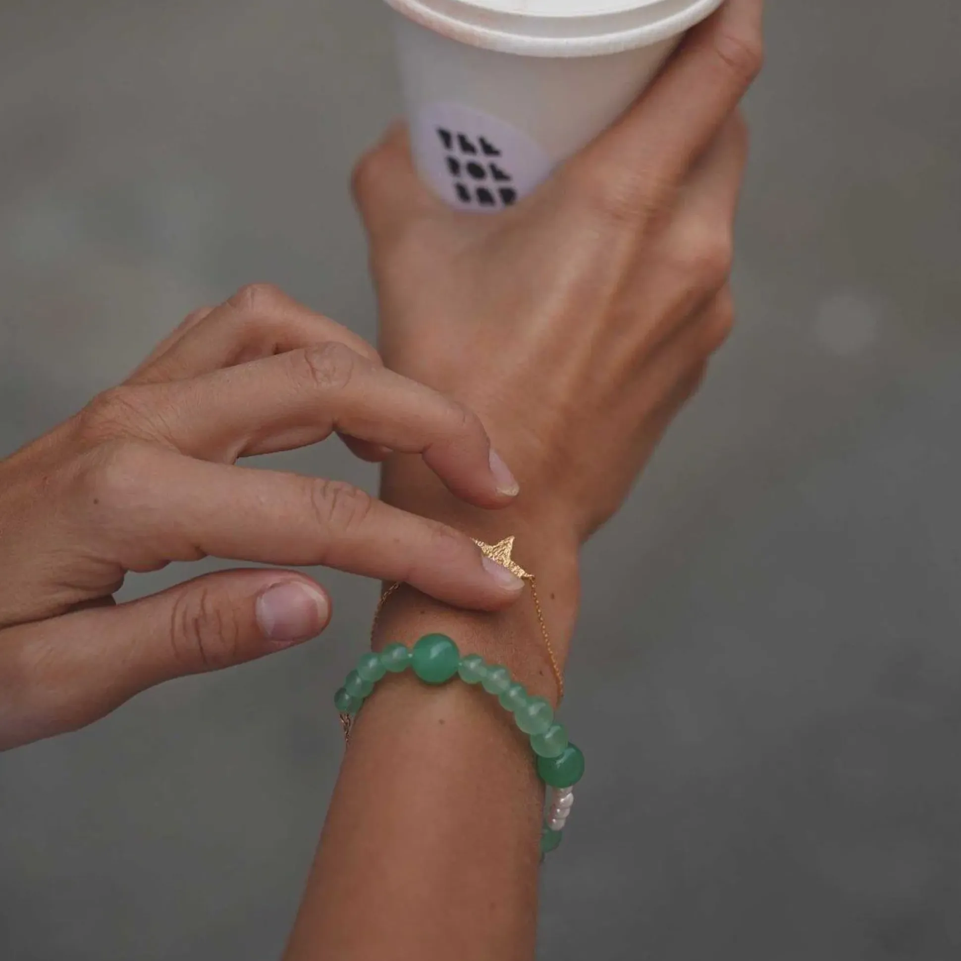 Hultquist Copenhagen Mia Grøn Perle Armbånd