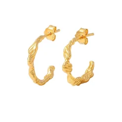 Hultquist Lorelei Petite Hoops sølvforgyldt - S08466G