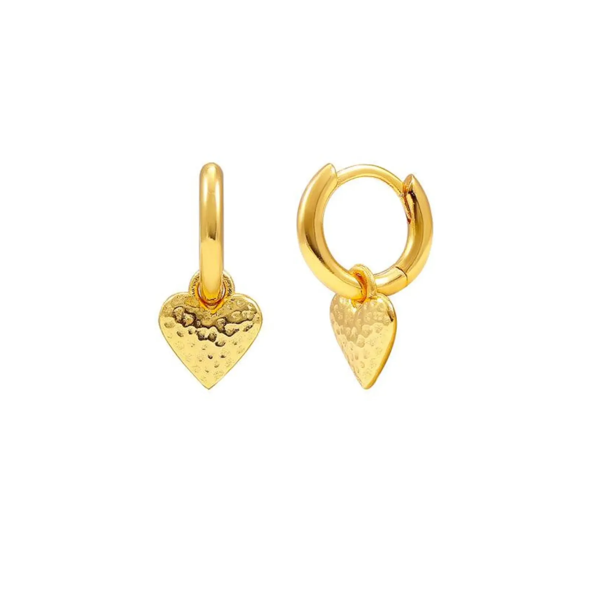 Hultquist Mini Heart Hoops Forgyldt
