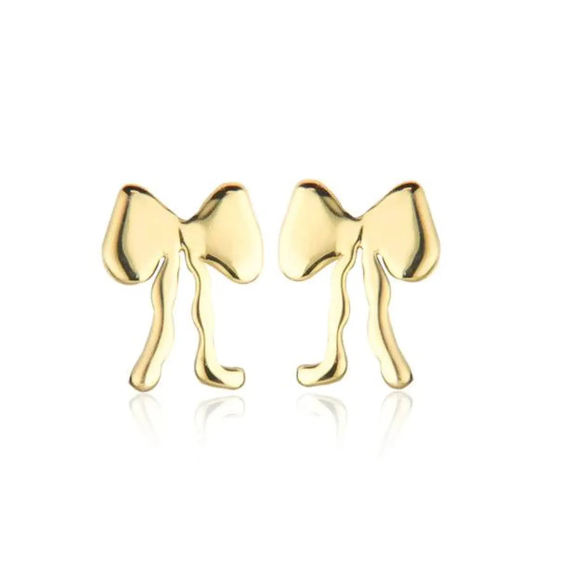 Jeberg Bow Plain Stud - Sløjfe Ørestikker
