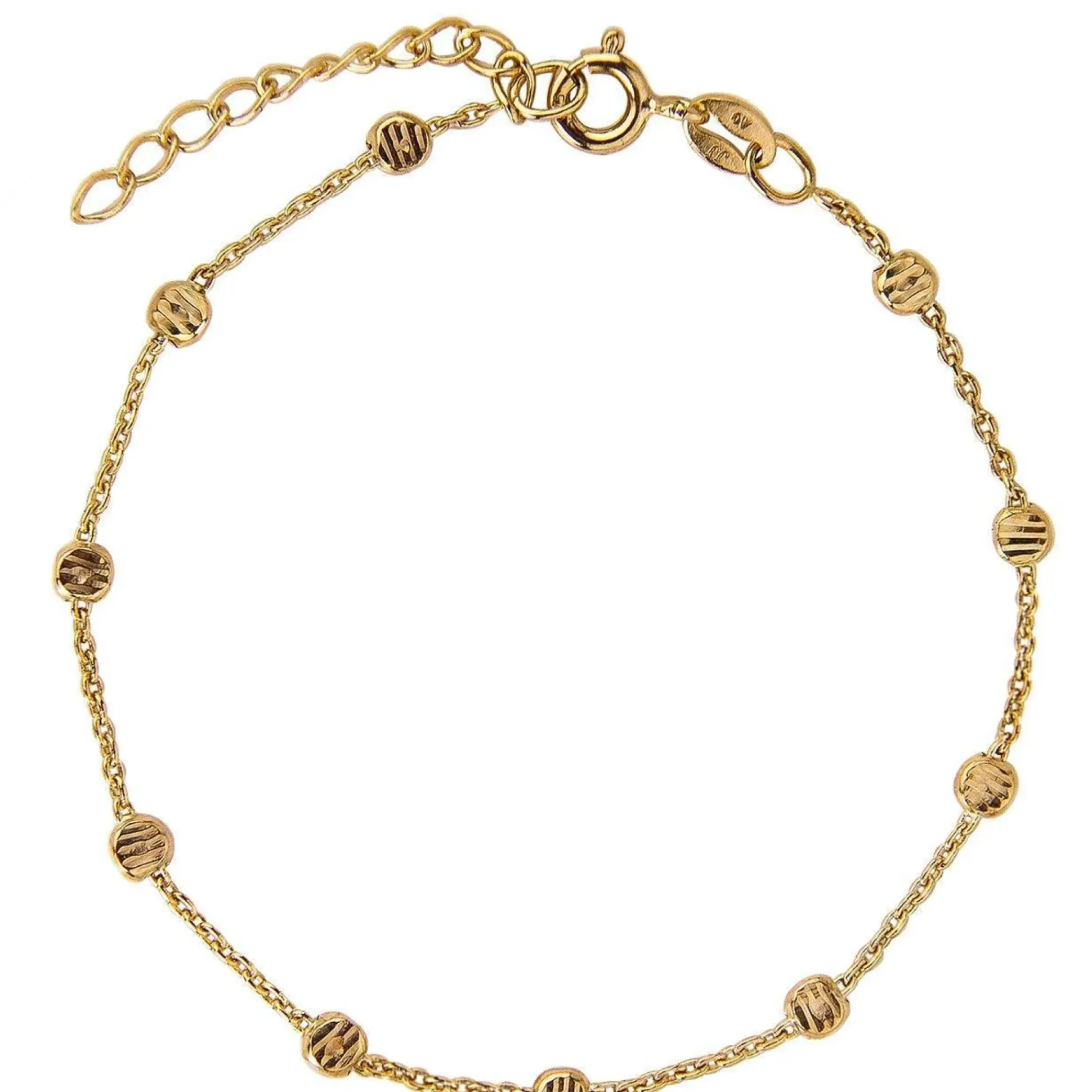 Jeberg Jewellery Gold Beads Bracelet - 4575-16-G