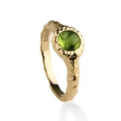Jeberg Jewellery I Am Gold Ring Peridot sølvforgyldt - 60800