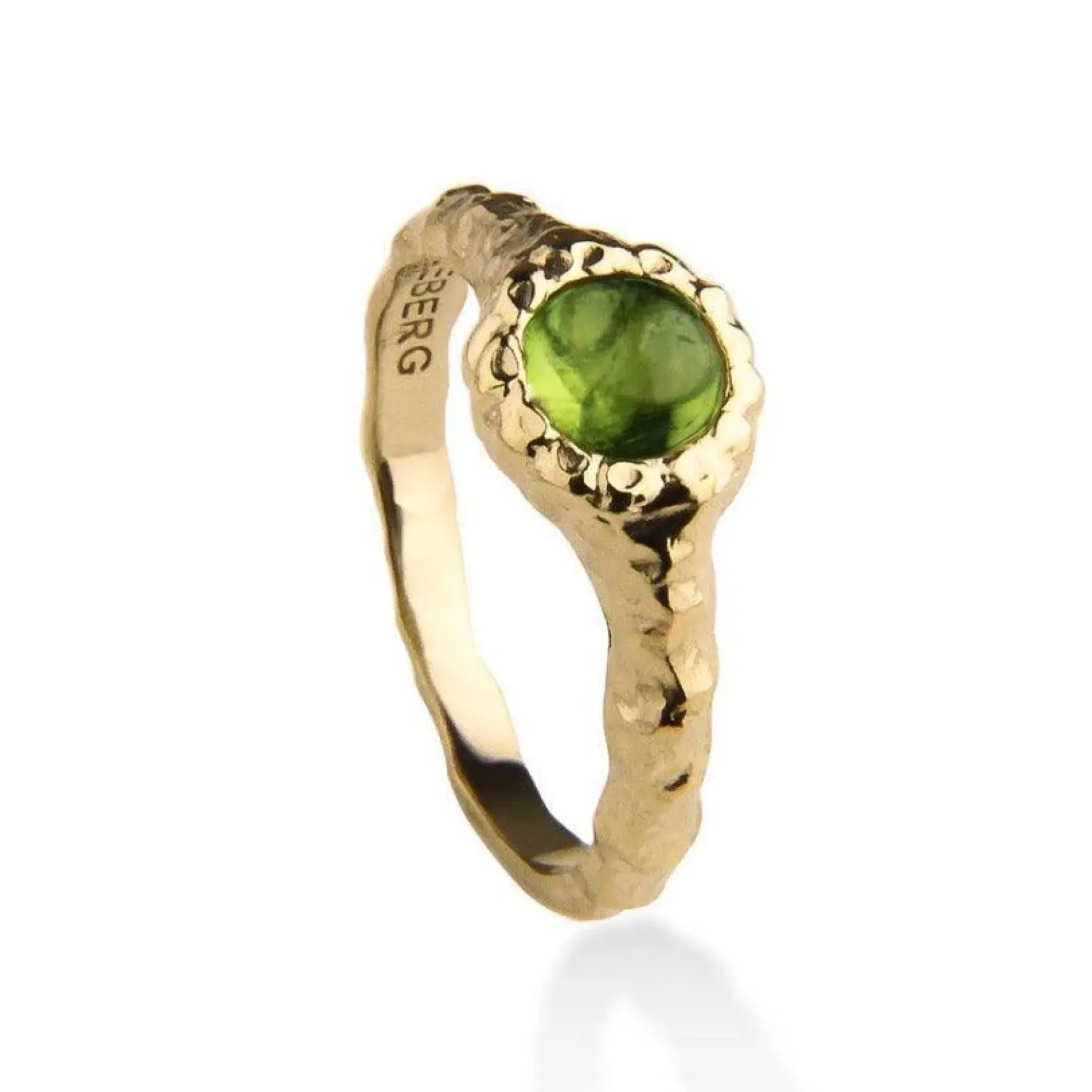 Jeberg Jewellery I Am Gold Ring Peridot sølvforgyldt - 60800