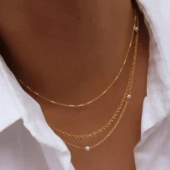 Jeberg Jewellery NORA Halskæde Forgyldt - 4560-42-G