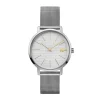 Lacoste Moon - Dameur Meshlænke Stål og Hvid Urskive