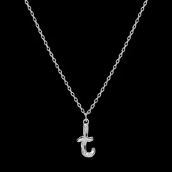 Maanesten Alphabet Letter Halskæde Sølv -  Bogstavs Vedhæng A-Z