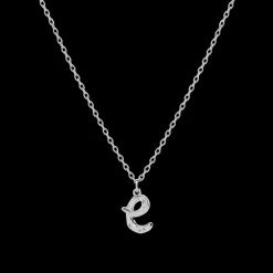 Maanesten Alphabet Letter Halskæde Sølv -  Bogstavs Vedhæng A-Z