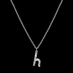 Maanesten Alphabet Letter Halskæde Sølv -  Bogstavs Vedhæng A-Z