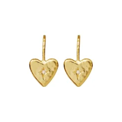 Maanesten Chandra Earrings - Forgyldte Hjerte Øreringe