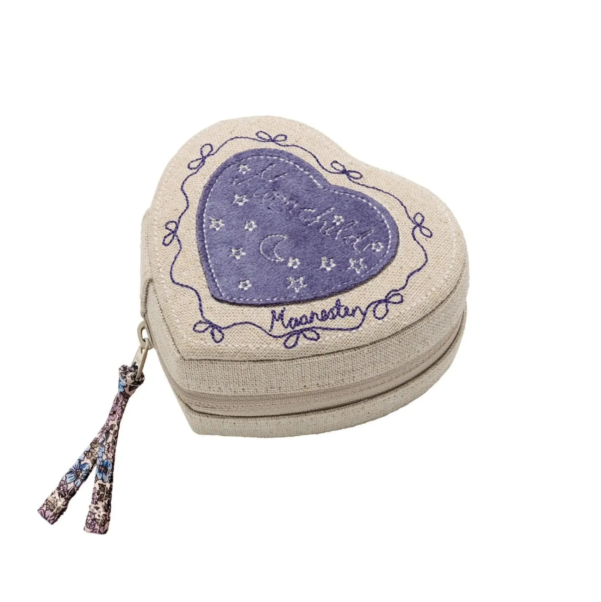 Maanesten Heart Jewelry Box Sand - Smykkerskrin