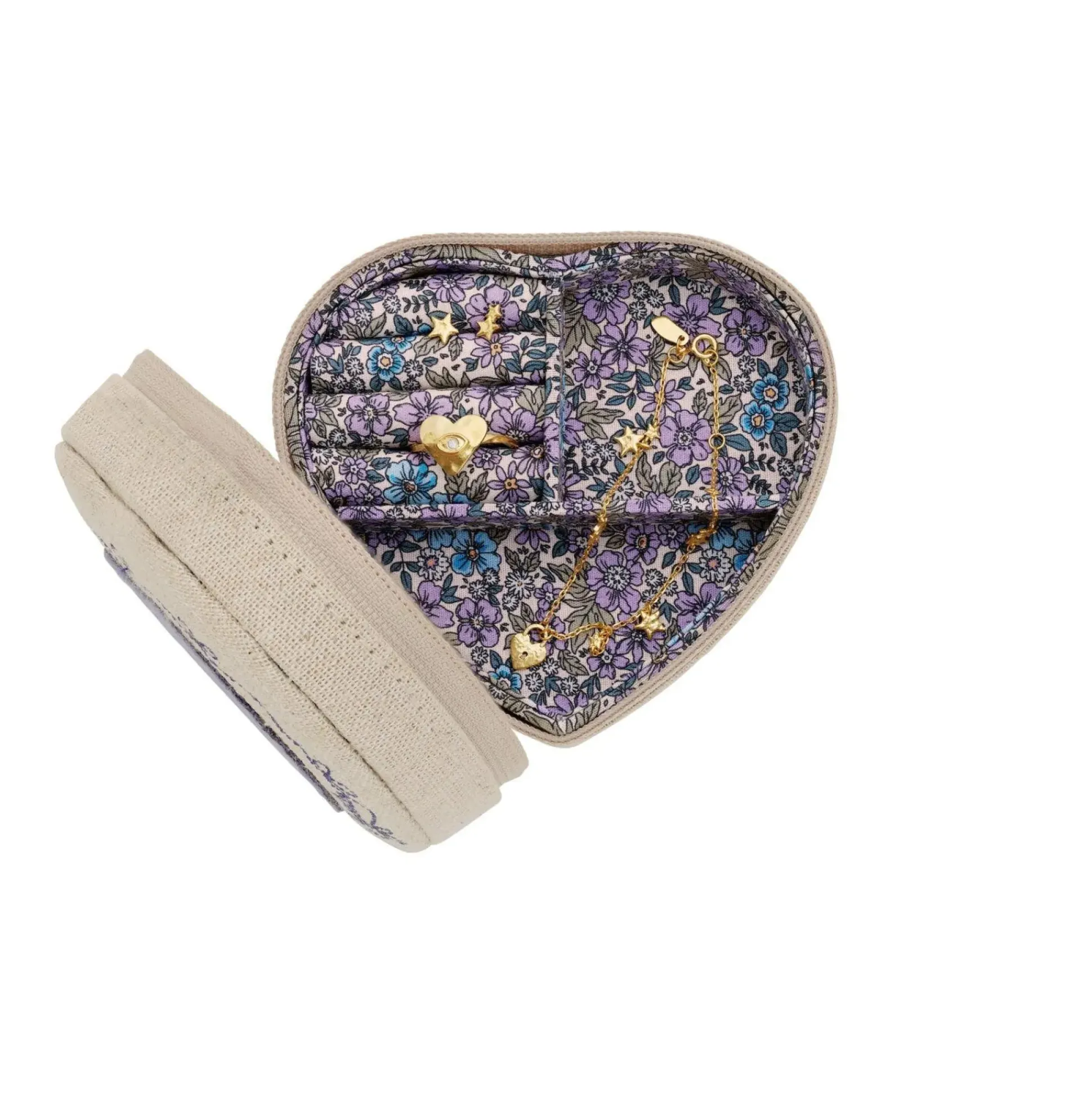 Maanesten Heart Jewelry Box Sand - Smykkerskrin