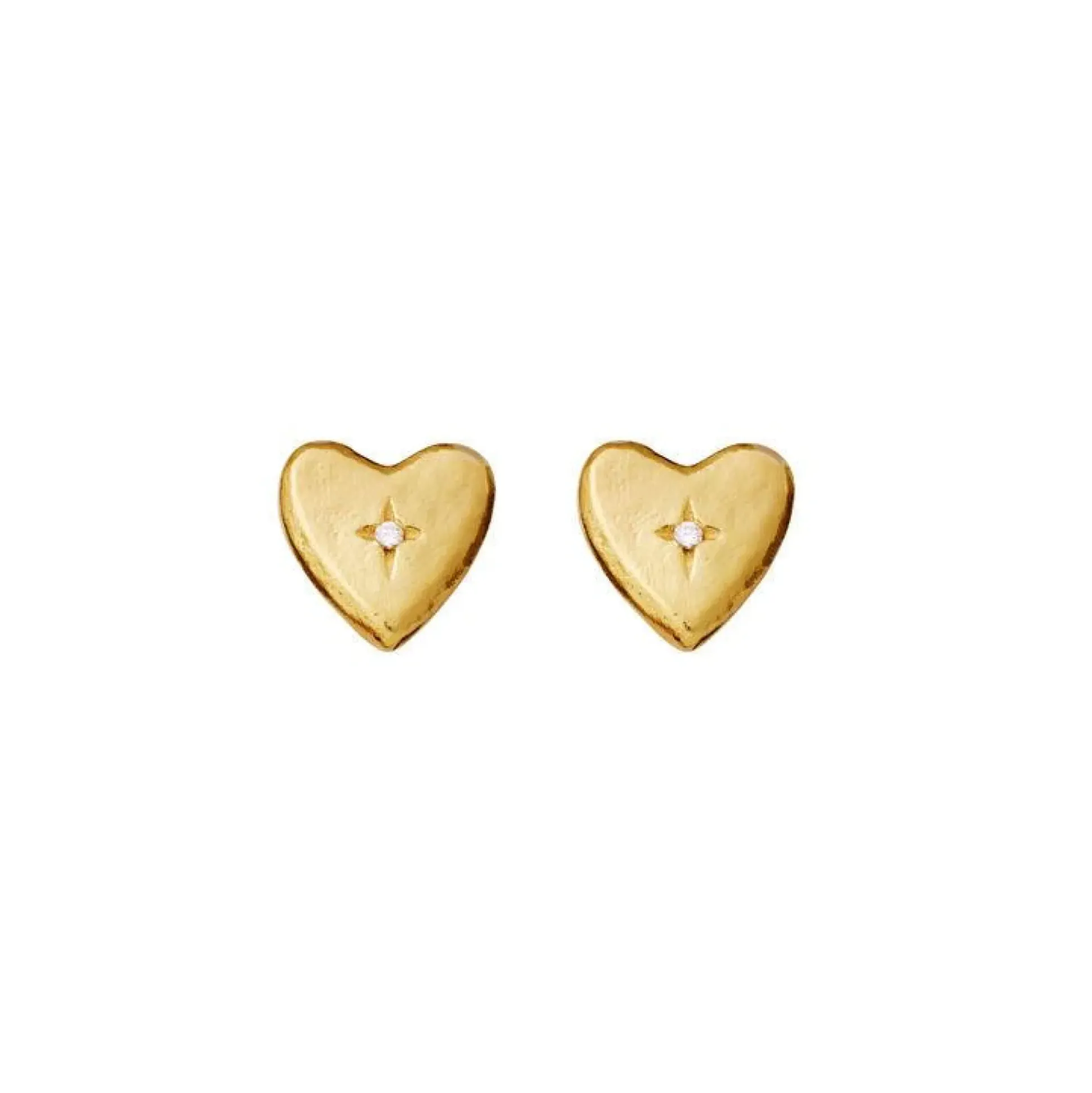 Maanesten Tutu Earrings - Forgyldte Hjerte Ørestikker