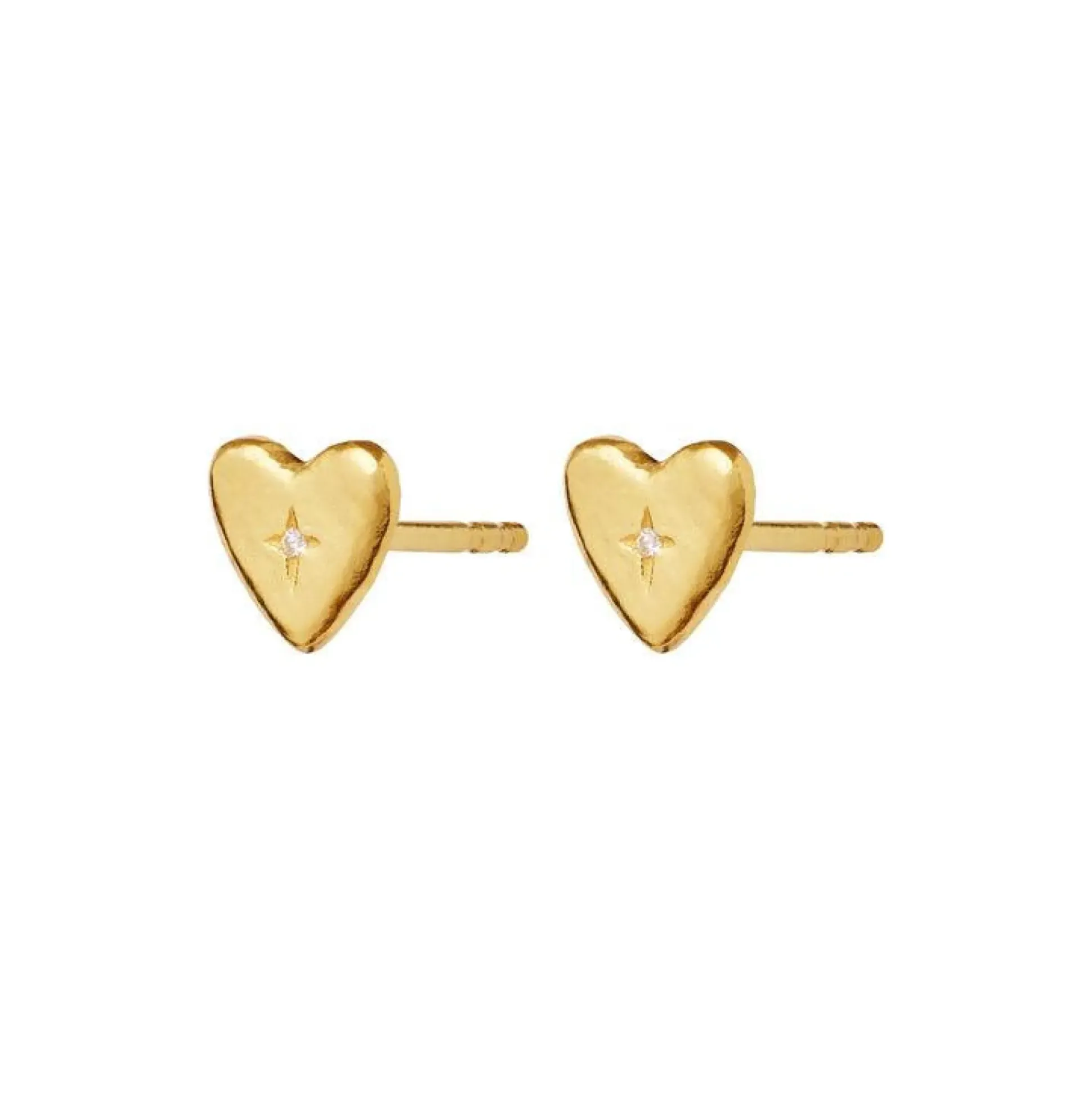 Maanesten Tutu Earrings - Forgyldte Hjerte Ørestikker