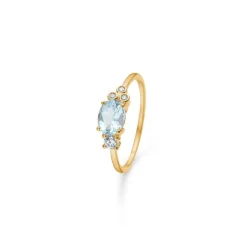 Mads Z 14 kt Aquamarine Ring 0.11ct - 1546111
