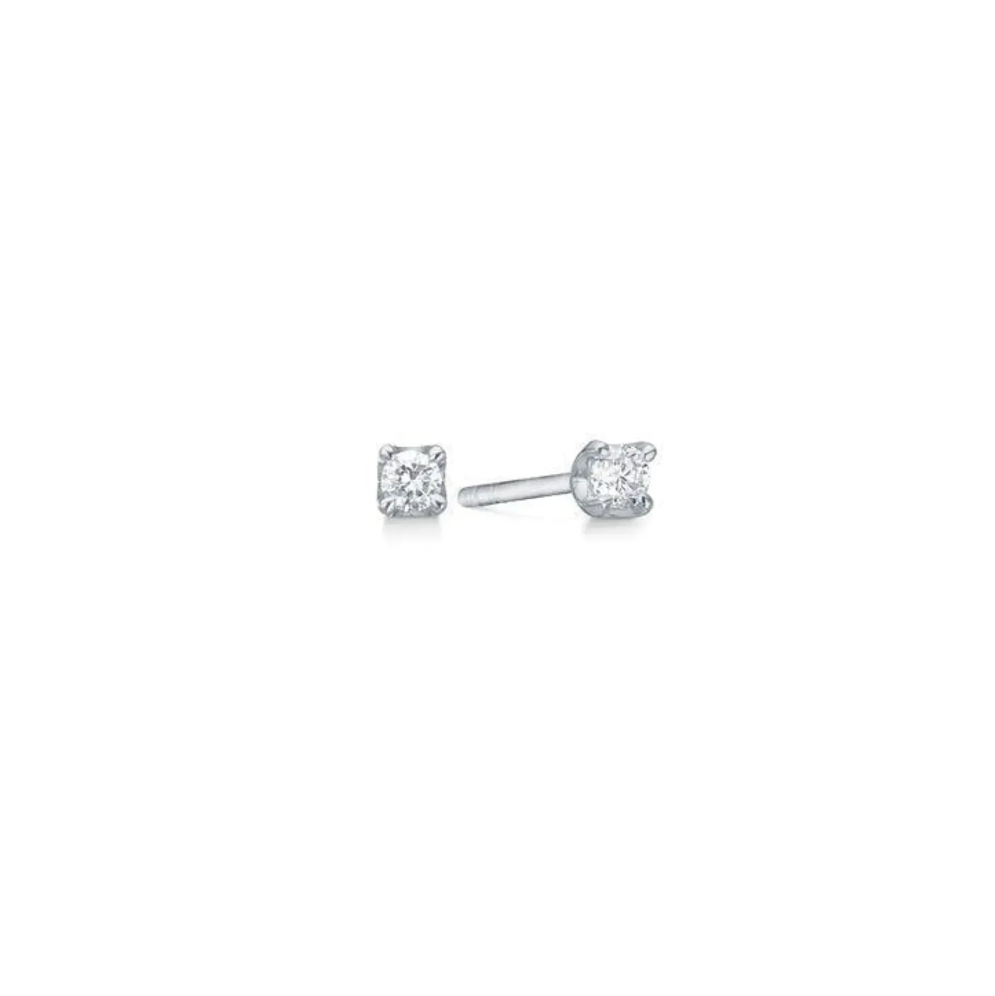 Mads Z 14 kt. Crown Diamant Øreringe 0.18 ct. Hvidguld