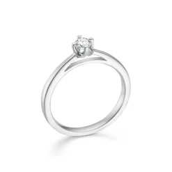 Mads Z 14 kt. Crown Ring Hvidguld 0.16 ct.