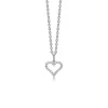 Mads Z 14 kt. hvidguld Tender Heart vedhæng isat 0.12 ct. W.SI