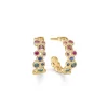 Mads Z 14 kt. Luxury Rainbow Creoler m. Ædelsten