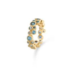 Mads Z 14 kt Luxury Rainbow Blue Ring - 1544064