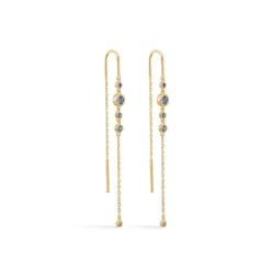 Mads Z 14 kt Luxury Rainbow Blue Øreringe - 1504064