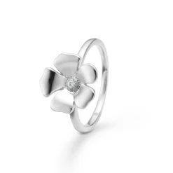 Mads Z Fleur Blomst Sølv Ring Med Topas