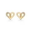 Mads Z Hjerte Ørestikker i 14kt Guld & Diamanter 0.048ct W.Si