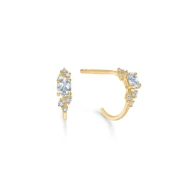 Mads Z 14kt Leonora Øreringe Hvid Topas 0.09Ct W.Si
