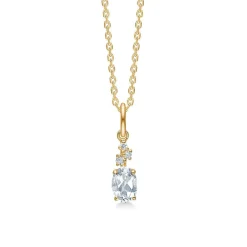 Mads Z 14kt Leonora Vedhæng Hvid Topas 0.03Ct W.Si