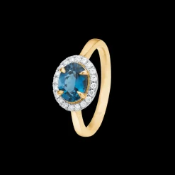 Mads Z 14kt Midnight Blue Diamant Ring London Blue Topas