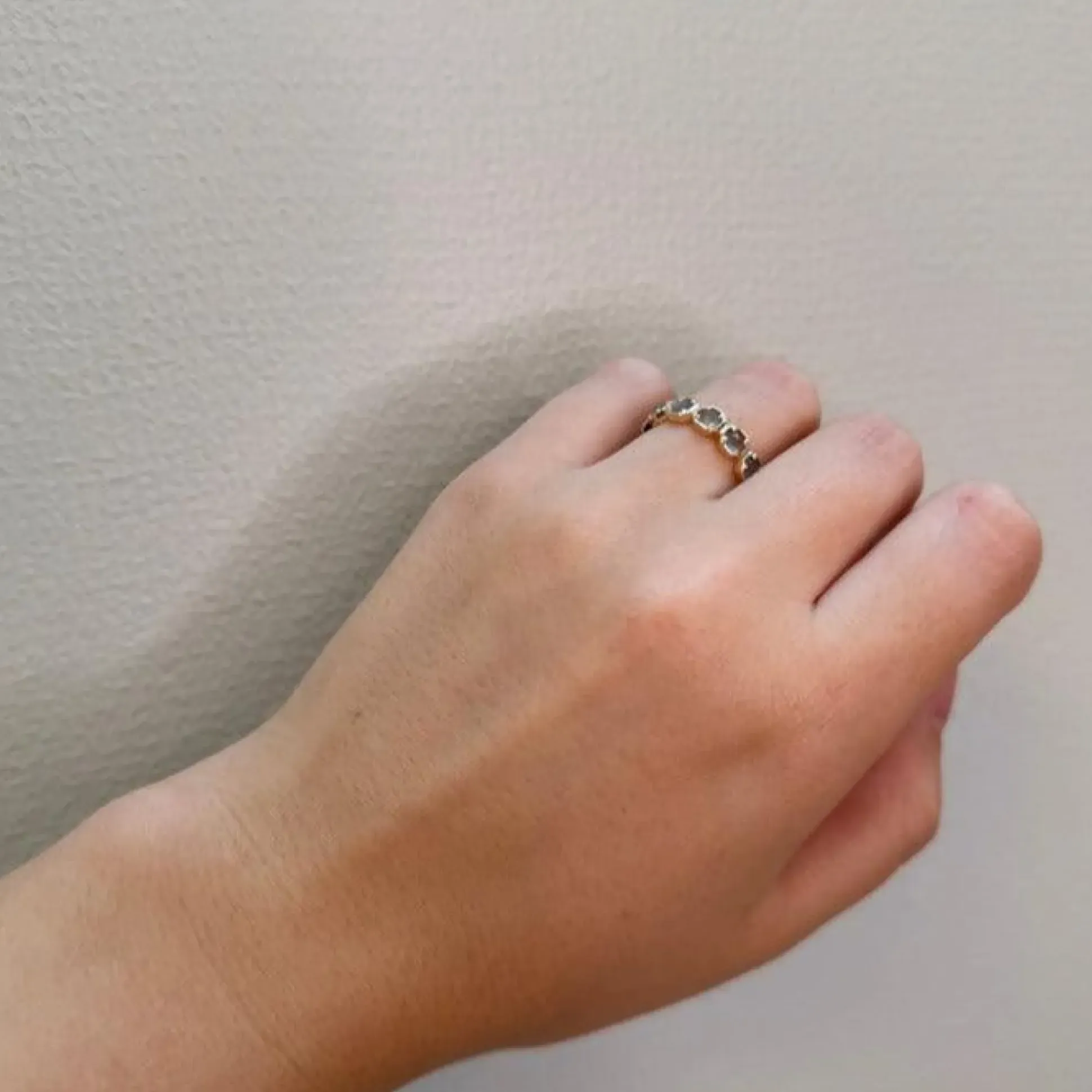 Mads Z 14kt Otilia Ring Med Grå Månesten