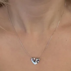 Mads Z Sølv Julietta 18mm Hjerte Halskæde