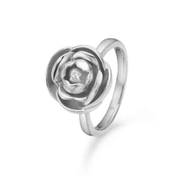 Mads Z Sølv Rosalie Ring m. Stor Rose