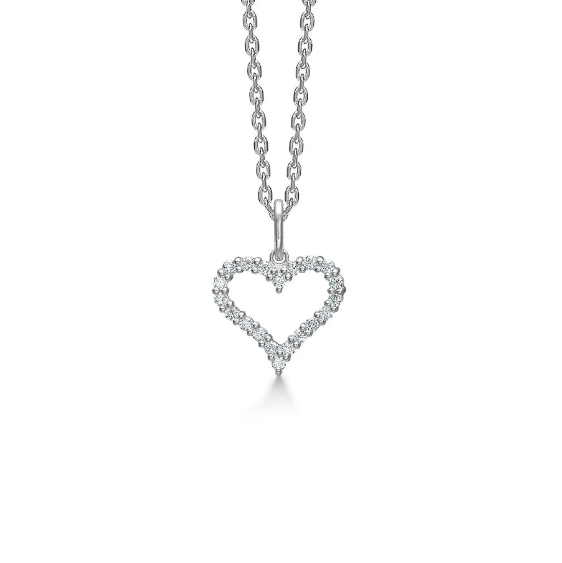 Mads Z Tender Heart 14kt Hvidguld Hjertevedhæng
