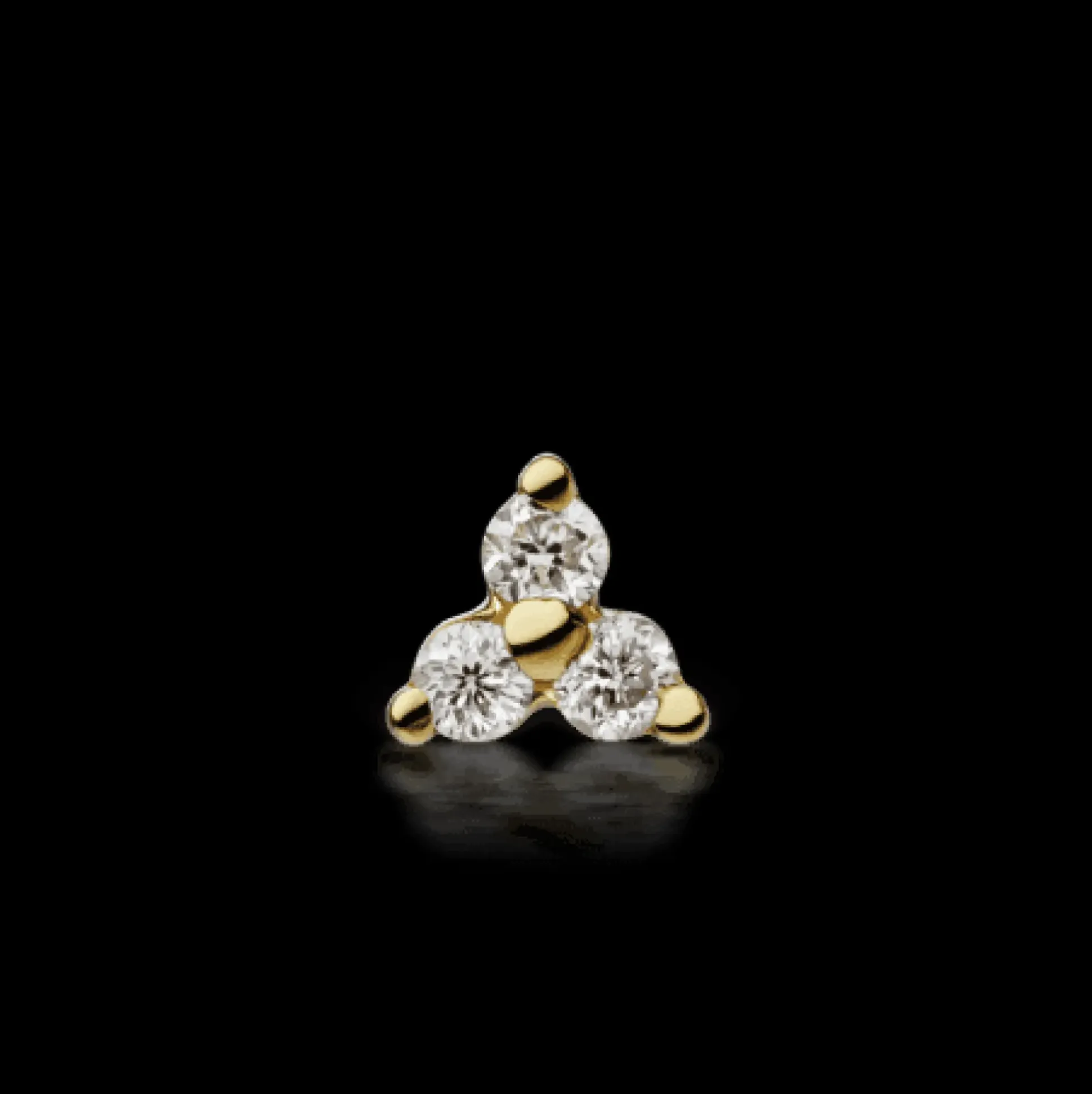 MARIA TASH Diamond Trinity Threaded Stud