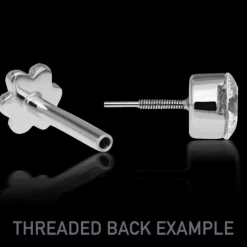 MARIA TASH Diamond Trinity Threaded Stud 18kt Hvidguld