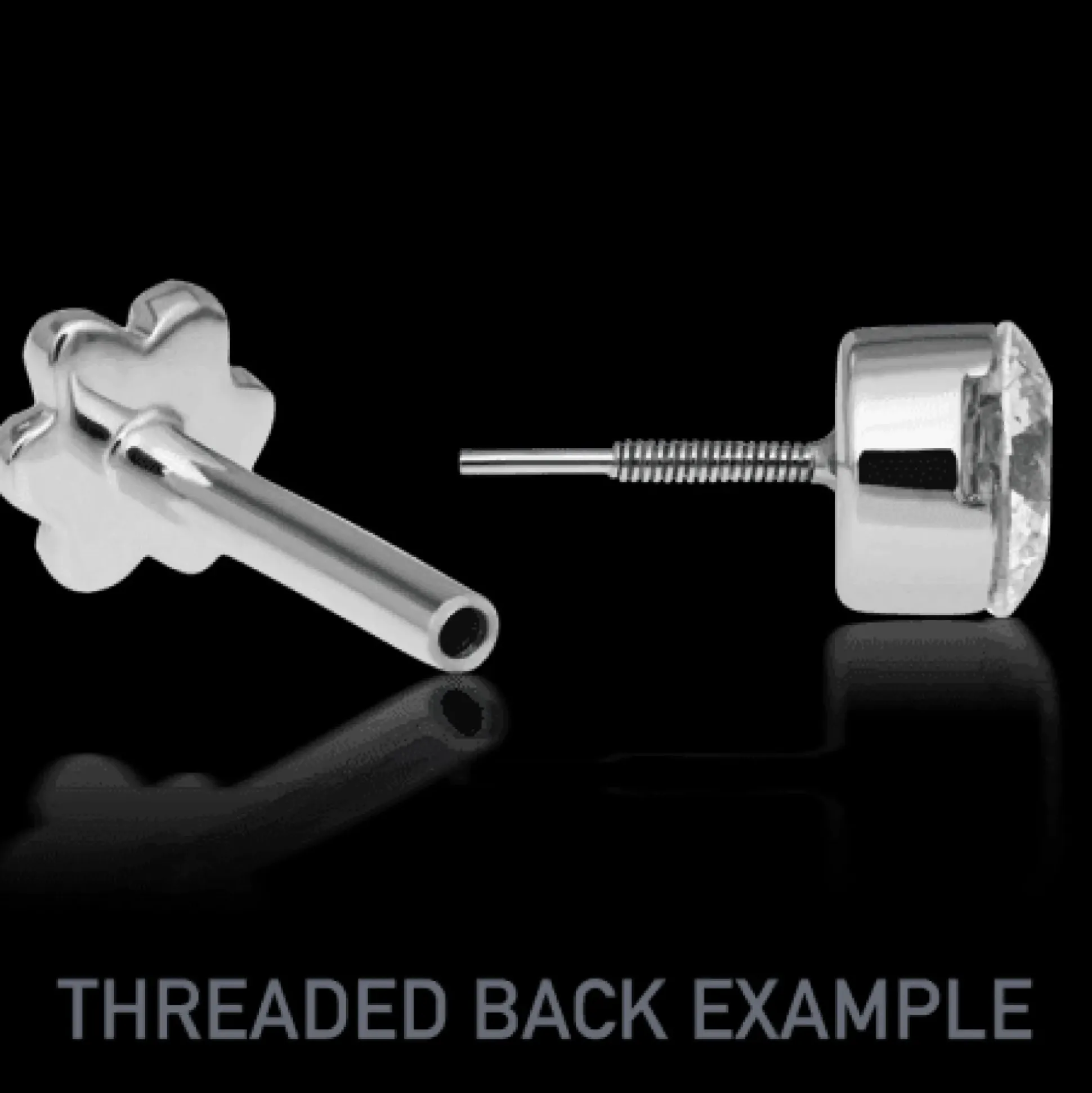 MARIA TASH Diamond Trinity Threaded Stud 18kt Hvidguld