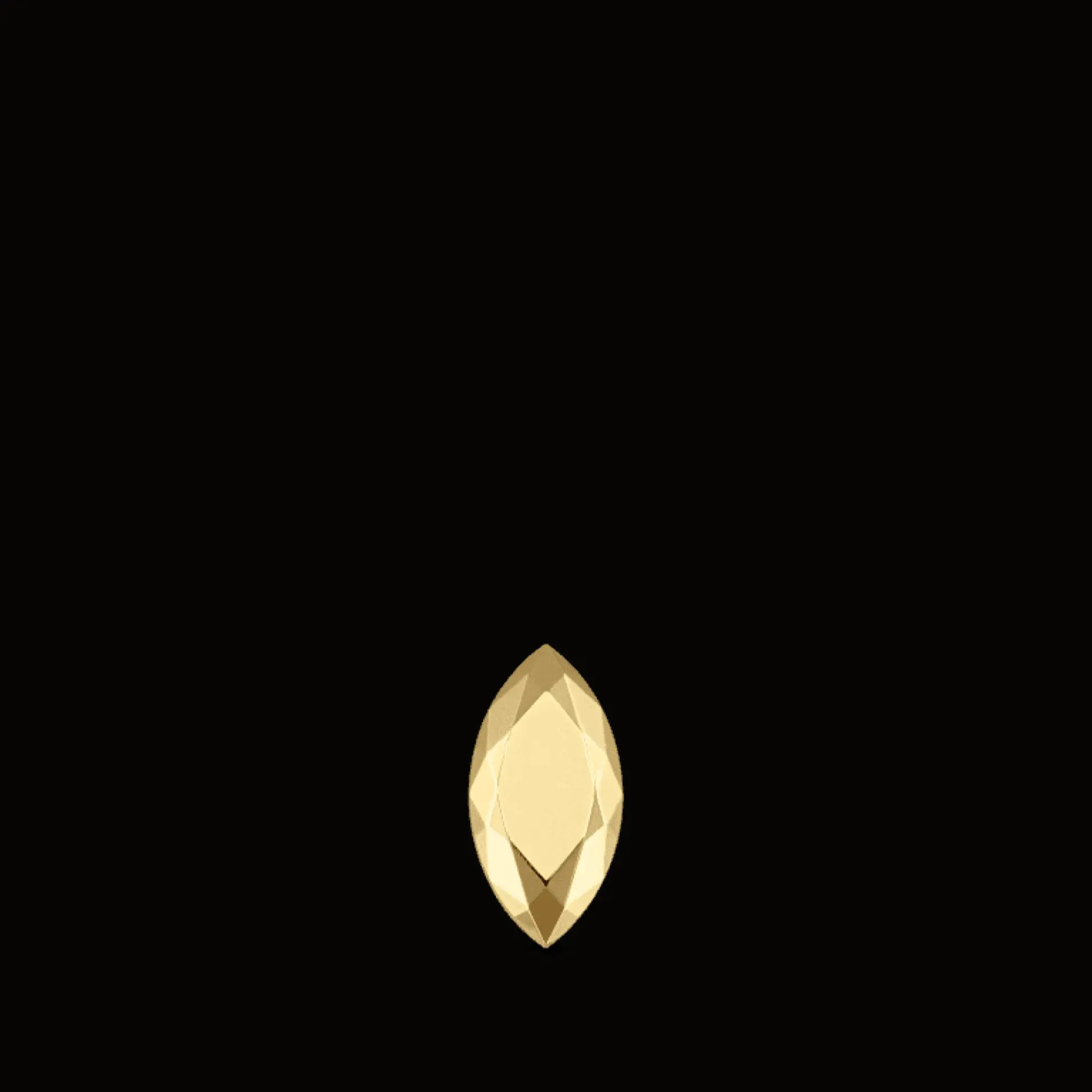 MARIA TASH Faceted Gold Marquise Threaded Stud Earring
