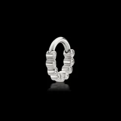 MARIA TASH 16G 6.5mm Diamond Scalloped Horizontal Eternity Clicker
