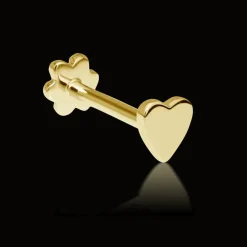 MARIA TASH Heart Threaded Stud