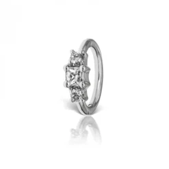 MARIA TASH 18kt Diamond Princess Creol Hvidguld