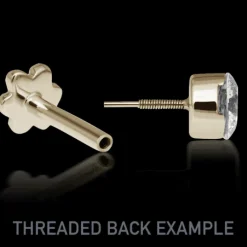 MARIA TASH Large Diamond Trinity Threaded Stud