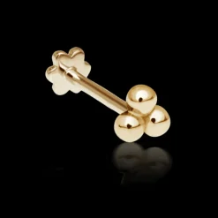 MARIA TASH Large Three Ball Trinity Threaded Stud 3,5mm