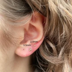 MARIA TASH Large Three Ball Trinity Threaded Stud 3,5mm