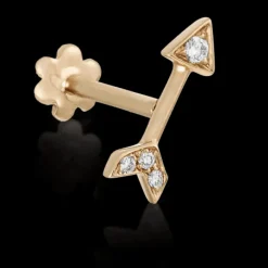 MARIA TASH 7.5mm Diamond Arrow Threaded Stud 18kt