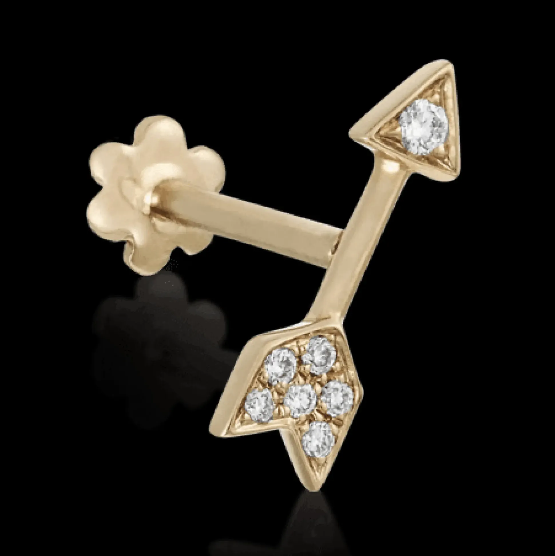 MARIA TASH 10mm Diamond Arrow Threaded Stud