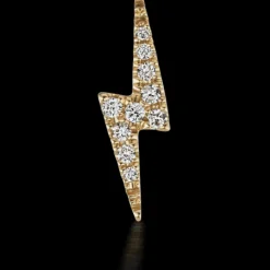 MARIA TASH 11mm Diamond Lightning Bolt Threaded Stud